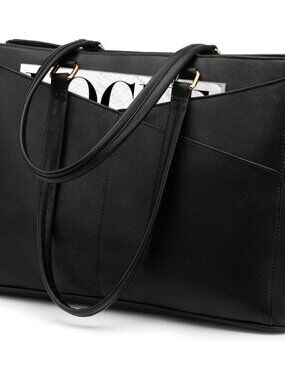 Laptop Tote Bag for Women 15.6 Inch Waterproof Leather Computer Bags Business Of